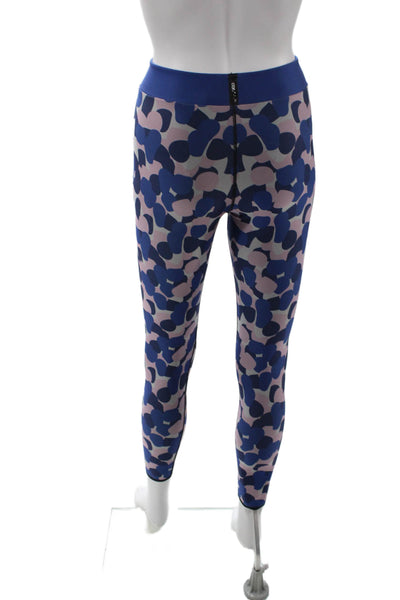 Ultracor Women Ankle Leggings Blue Geometric Zip Size M