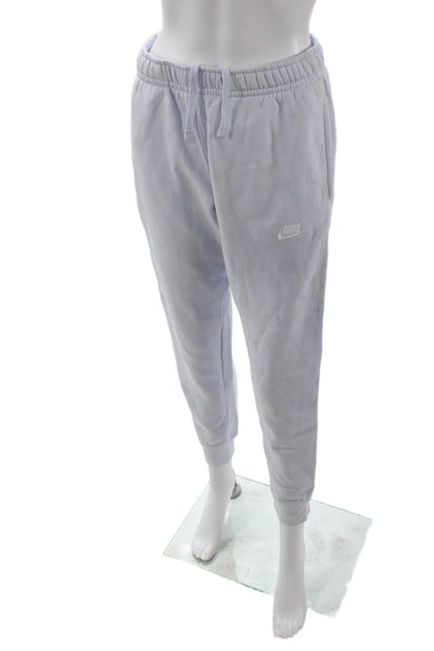 Nike Unisex Jogger Sweatpants Light Blue Drawstring Sports Cotton Blend Size S