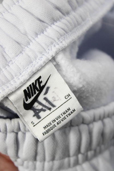 Nike Unisex Jogger Sweatpants Light Blue Drawstring Sports Cotton Blend Size S