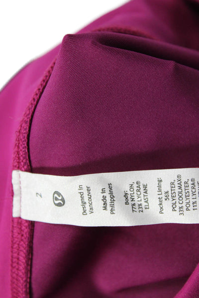 Lululemon Unisex Biker Shorts Purple Size 2