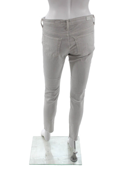 Adriano Goldschmied Women Skinny Ankle Gray Jeans Low Rise Size 28