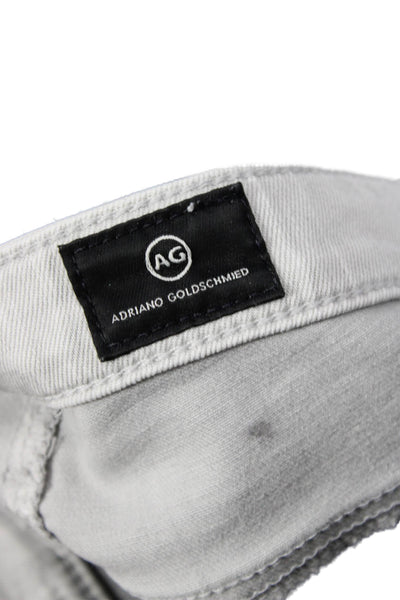 Adriano Goldschmied Women Skinny Ankle Gray Jeans Low Rise Size 28