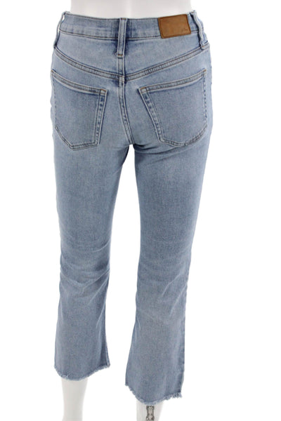 J Crew Women Cropped Light Blue Mid Rise Jeans Size 24