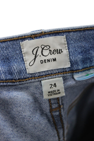 J Crew Women Cropped Light Blue Mid Rise Jeans Size 24