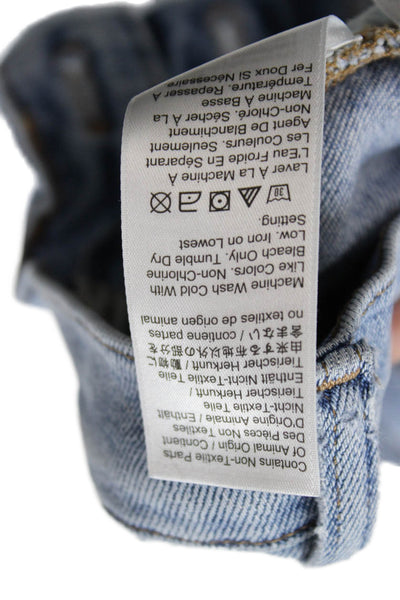 J Crew Women Cropped Light Blue Mid Rise Jeans Size 24