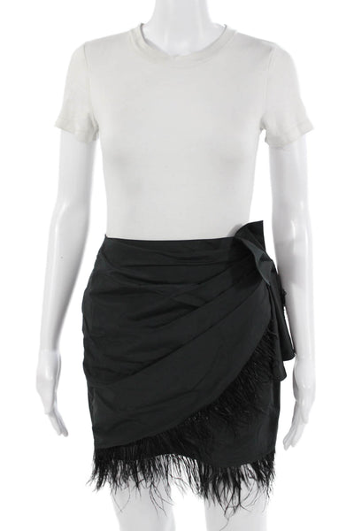 Majorelle Womens Mini Wrap Skirt Black Polyester Size XS