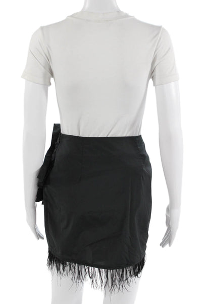 Majorelle Womens Mini Wrap Skirt Black Polyester Size XS