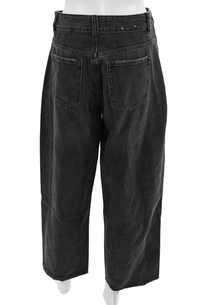 Garage Women Cropped Wide Leg High Rise Dark Gray Jeans Size 3