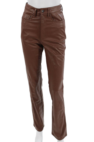 Danielle Bernstein Women Pants Brown Button 31in Inseam Size 25