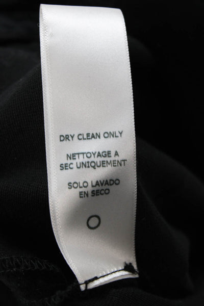 Frame Womens Cropped Pants Black Designer 80% Cotton Size 25