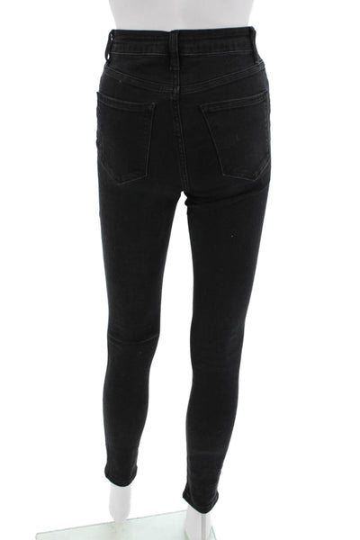 Flying Monkey Womens Skinny Ankle Black Jeans High Rise Inseam 28 Size 25