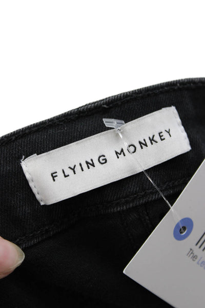 Flying Monkey Womens Skinny Ankle Black Jeans High Rise Inseam 28 Size 25