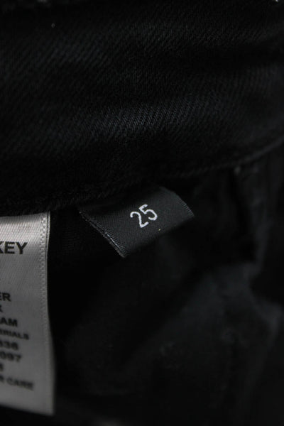 Flying Monkey Womens Skinny Ankle Black Jeans High Rise Inseam 28 Size 25