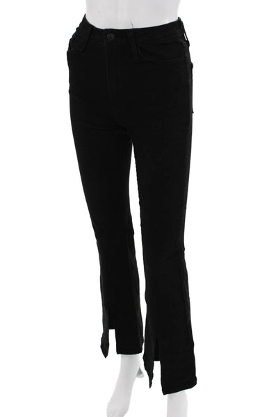 Just Black Denim Women Black Bootcut Cropped Jeans Size 25