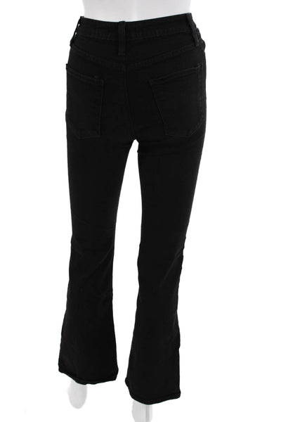 Just Black Denim Women Black Bootcut Cropped Jeans Size 25