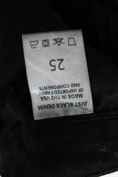 Just Black Denim Women Black Bootcut Cropped Jeans Size 25