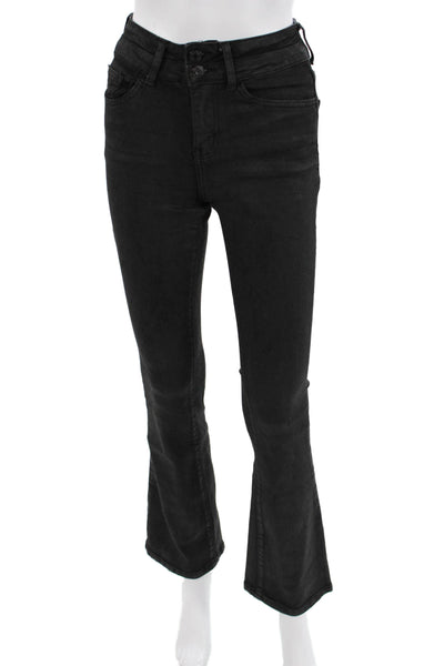 Vervet Womens Bootcut Flared Black Jeans Mid Rise Inseam 29 Juniors Size 24