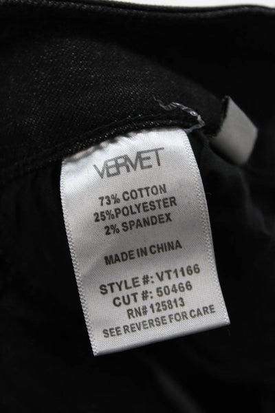 Vervet Womens Bootcut Flared Black Jeans Mid Rise Inseam 29 Juniors Size 24
