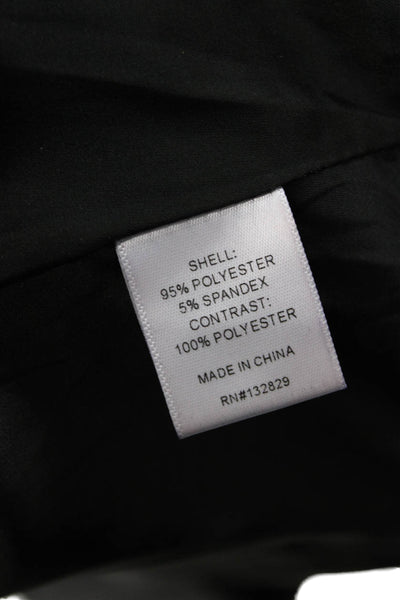 NBD Women Cropped Black Square Neck Long Sleeve Blouse Gothic Button Size S