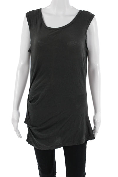 Standard James Perse Women Sleeveless Tunic Tank Top Black Size 3