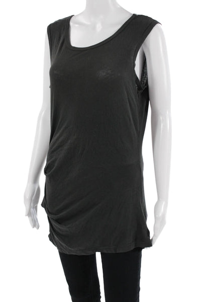 Standard James Perse Women Sleeveless Tunic Tank Top Black Size 3