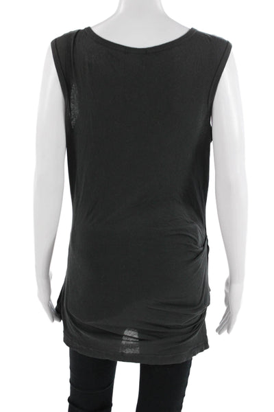 Standard James Perse Women Sleeveless Tunic Tank Top Black Size 3