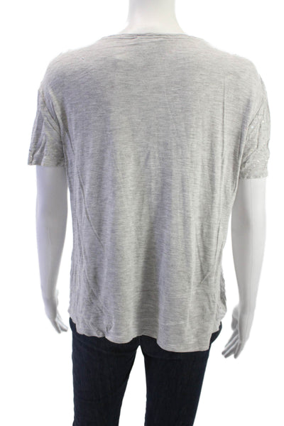 St. John Women Basic Jersey Polka Dot Gray T-Shirt Size PP