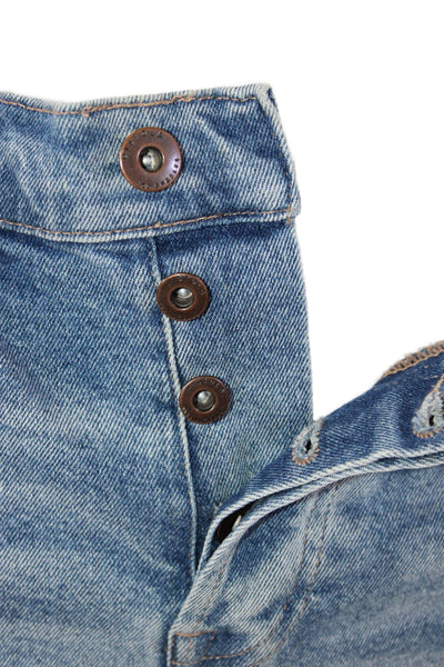 Pistola Womens Ankle Cropped Striped High Rise Blue Jeans Size 25