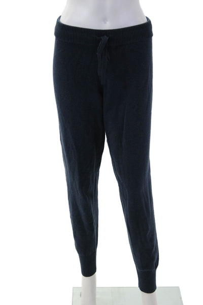 Lake Womens Jogger Sweatpants Dark Blue Drawstring Polyester Acrylic Size S
