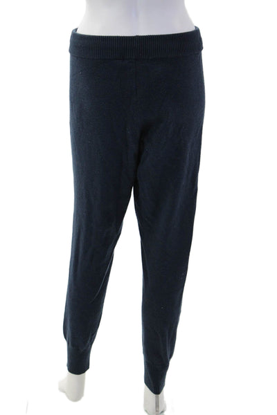 Lake Womens Jogger Sweatpants Dark Blue Drawstring Polyester Acrylic Size S