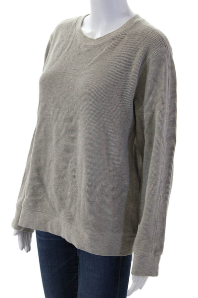 Everlane Women Gray 100% Cotton Pullover Sweatshirt Long Sleeve Size M