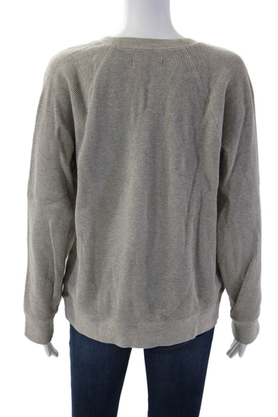 Everlane Women Gray 100% Cotton Pullover Sweatshirt Long Sleeve Size M