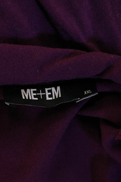 Me + Em Womens Sweater Dress Purple Mock Neck Long Sleeve Midi Size 2XL