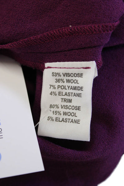 Me + Em Womens Sweater Dress Purple Mock Neck Long Sleeve Midi Size 2XL