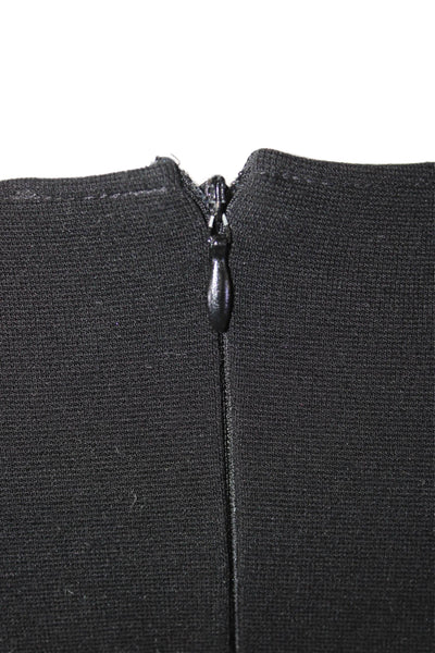 Derek Lam Women Basic Floral Black Short Sleeve Round Neck Blouse Size 0