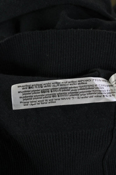 Zara Womens Cardigan Sweater V Neck Black Long Sleeve Size S