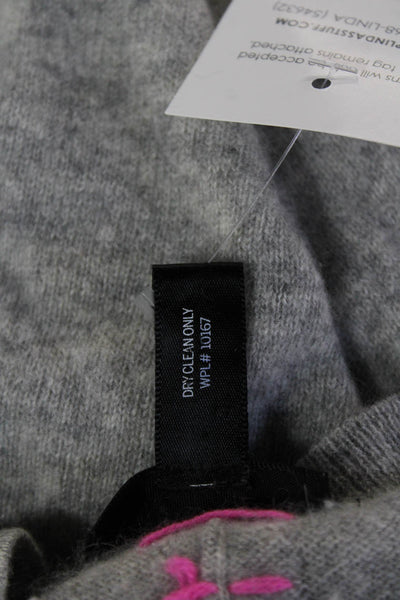 Aqua Cashmere Women Gray Crew Neck Pullover Sweater 50% Modal Cotton Size XS