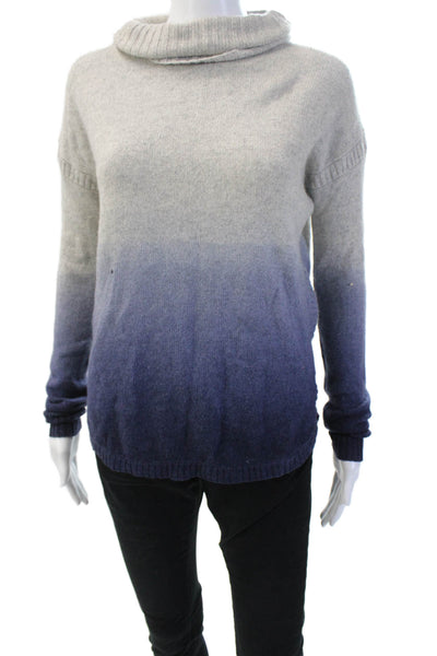 Aqua Cashmere Womens Gray 100% Cashmere Turtleneck Pullover Sweater Size XS