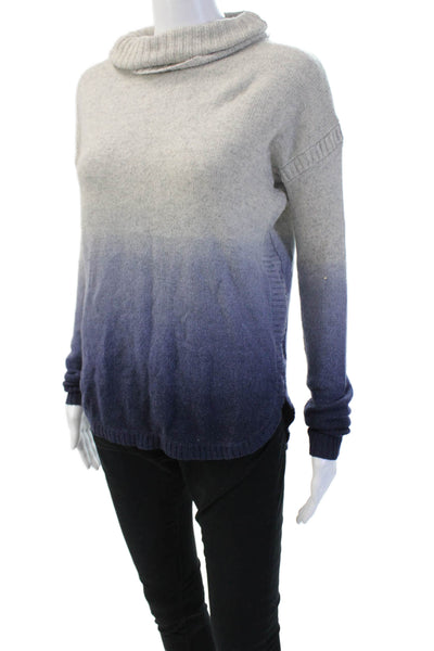 Aqua Cashmere Womens Gray 100% Cashmere Turtleneck Pullover Sweater Size XS