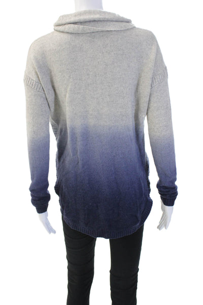 Aqua Cashmere Womens Gray 100% Cashmere Turtleneck Pullover Sweater Size XS