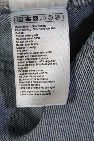 Ba&Sh Unisex Wide-Leg Blue Jeans Size 2