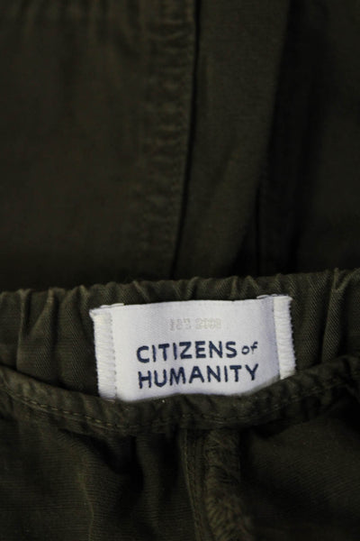 Citizens of Humanity Unisex Green Cargo Drawstring Shorts Size XS