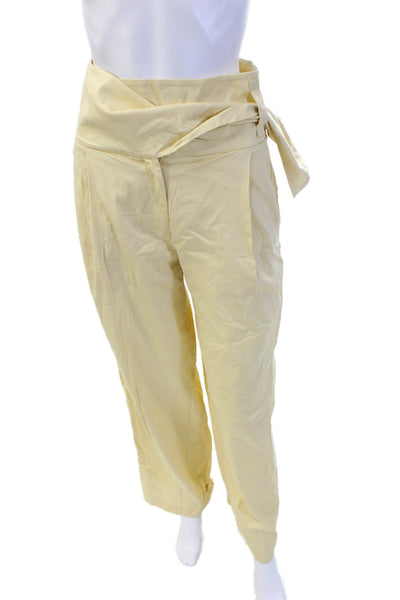 IRO Womens Paperbag Tie Waist Pants Beige Size 34