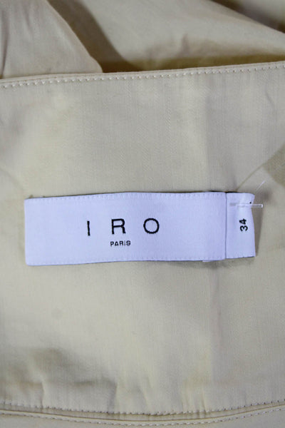 IRO Womens Paperbag Tie Waist Pants Beige Size 34