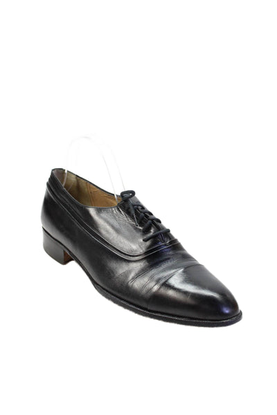 Bally Mens Leather Lace Up Oxford Dress Shoes Black Sie 10.5 D