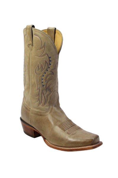 Nocona Boots Mens Leather Mid Calf Cowboy Boots Beige Size 11 D