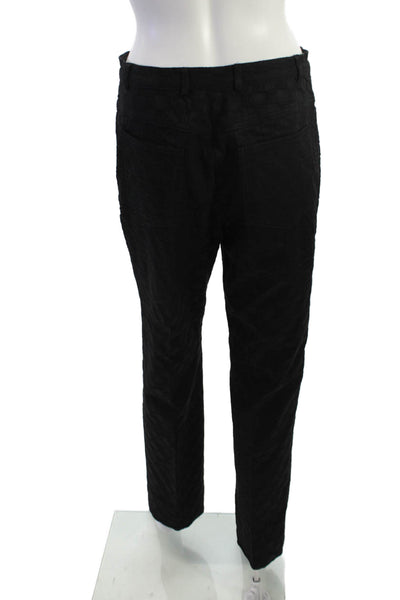 St John Sport Marie Gray Women Dress Pants Black Herringbone Size 6
