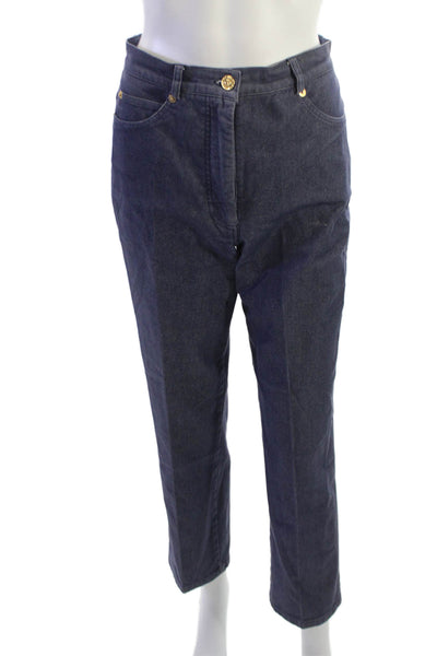 St. John Sport By Marie Gray Women Dark Blue Ankle Cropped Pants Size 4