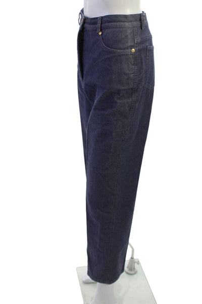St. John Sport By Marie Gray Women Dark Blue Ankle Cropped Pants Size 4