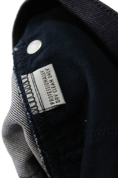 St. John Sport By Marie Gray Women Dark Blue Ankle Cropped Pants Size 4